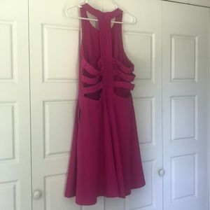 NWT XL LuLus Magenta dress with open back!